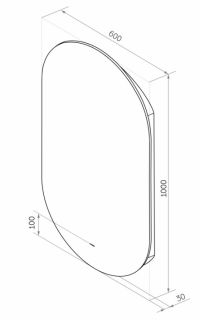 Зеркало с подсветкой Continent Fleur ЗЛП532 с бесконтактным сенсором 60см